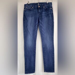 7 For All Mankind Dark Blue Straight Leg Jeans